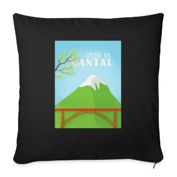 Chill in Cantal - Housse de coussin décorative 45 x 45 cm - noir - Devant