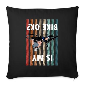 VTT Nature Road Bike VTT Biker - Housse de coussin décorative 45 x 45 cm - noir - Devant