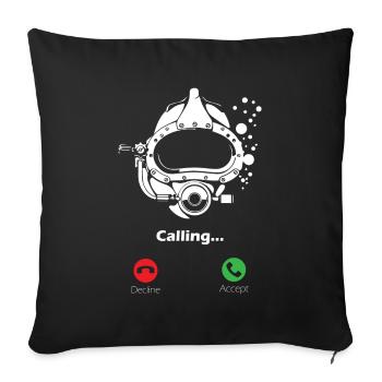 Scuba Diving is Calling - Sofakissenbezug 45 x 45 cm - Schwarz - Vorne
