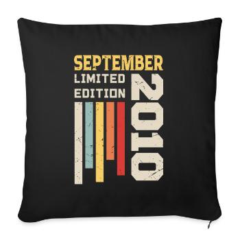 September 2010 Birthday Gift September 2010 - Sofa pillowcase 17,3'' x 17,3'' (45 x 45 cm) - black - Front