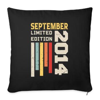 September 2014 Birthday Gift September 2014 - Sofa pillowcase 17,3'' x 17,3'' (45 x 45 cm) - black - Front