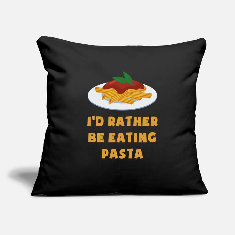 Spaghetti Chef mit lustigem Zitat „Pasta“ Sofakissenbezug 45 x 45 cm