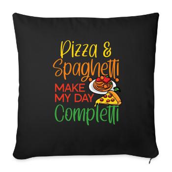 Spaghetti Make Me Completti Italian Food - Sofa pillowcase 17,3'' x 17,3'' (45 x 45 cm) - black - Front