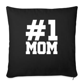 Meilleur cadeau de maman de la fête des mères - Housse de coussin décorative 45 x 45 cm - noir - Devant