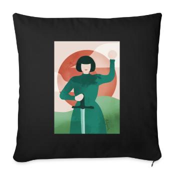 Joan of Art - Sofa pillowcase 17,3'' x 17,3'' (45 x 45 cm) - black - Front