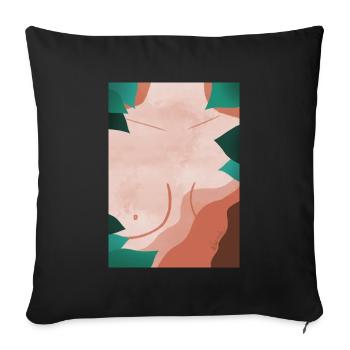 Feminism - Pink October - Sofa pillowcase 17,3'' x 17,3'' (45 x 45 cm) - black - Front