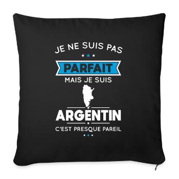 Je ne suis pas parfait mais je suis Argentin - Housse de coussin décorative 45 x 45 cm - noir - Devant