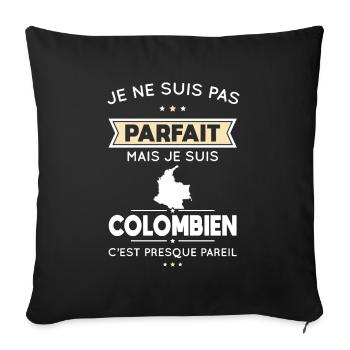 Je ne suis pas parfait mais je suis Colombien - Housse de coussin décorative 45 x 45 cm - noir - Devant