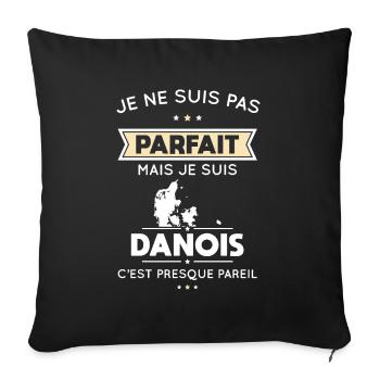 Je ne suis pas parfait mais je suis Danois - Housse de coussin décorative 45 x 45 cm - noir - Devant