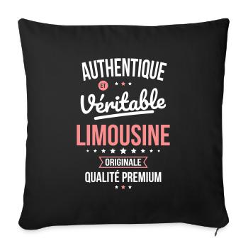 Authentique et véritable Limousine - Originale - Housse de coussin décorative 45 x 45 cm - noir - Devant