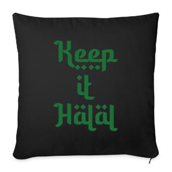 keep it halal gift idea - Sofa pillowcase 17,3'' x 17,3'' (45 x 45 cm) - black - Front