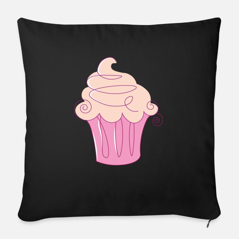 Cupcake - Sofakissenbezug 45 x 45 cm - Schwarz