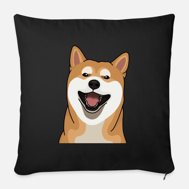 Shiba Inu - Sofakissenbezug 45 x 45 cm - Schwarz