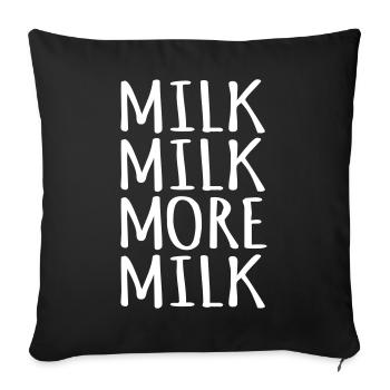 Milk Milk lovers - Sofa pillowcase 17,3'' x 17,3'' (45 x 45 cm) - black - Front