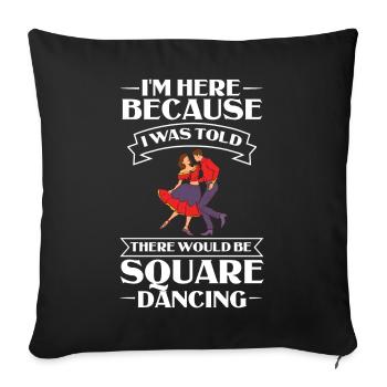 Square Dance Musik Caller Volkstanz Tänzer Usa - Sofakissenbezug 45 x 45 cm - Schwarz - Vorne