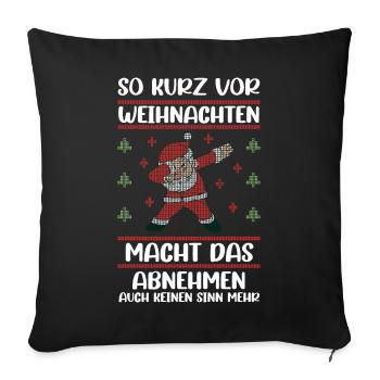 Weihnachtsfest Weihnachten Dabbing Weihnachtsmann - Sofakissenbezug 45 x 45 cm - Schwarz - Vorne