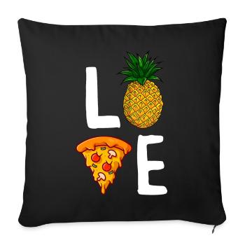 Liebe Ananas Pizza Liebhaber Lustige Hawaiian Pizza - Sofakissenbezug 45 x 45 cm - Schwarz - Vorne
