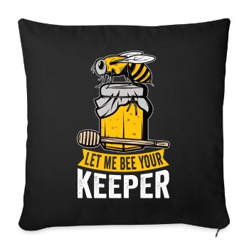 beekeeper beekeeper bees honey bee beekeeping - Sofa pillowcase 17,3'' x 17,3'' (45 x 45 cm) - black - Front