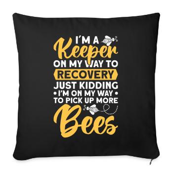 Beekeepers Bees Honey bees Beekeeping - Sofa pillowcase 17,3'' x 17,3'' (45 x 45 cm) - black - Front