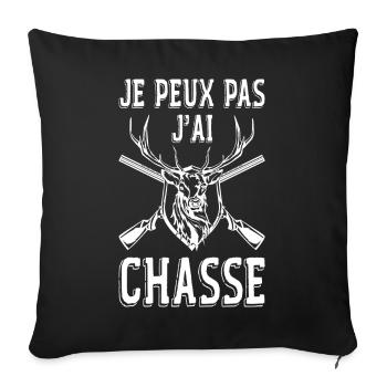 I can't I hunt, hunt, hunter - Sofa pillowcase 17,3'' x 17,3'' (45 x 45 cm) - black - Front