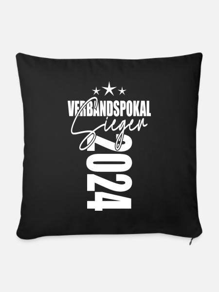 Verbandspokal Sieger 2024 - Sofakissenbezug 45 x 45 cm - Schwarz