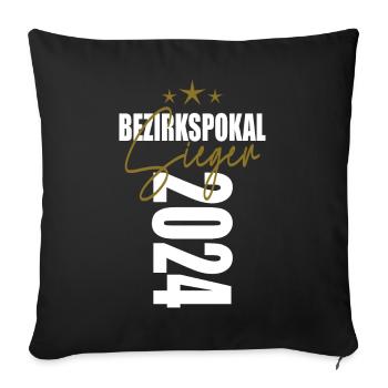 Bezirkspokal Sieger 2024 - Sofakissenbezug 45 x 45 cm - Schwarz - Vorne