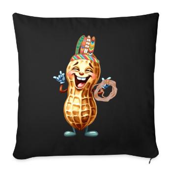 Cacahuète Wild West Enfant Enfants Cacahuètes Noix - Housse de coussin décorative 45 x 45 cm - noir - Devant