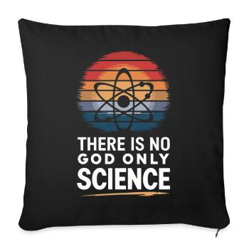Atheism, Atheist, Anti-Religion, Agnostic - Sofa pillowcase 17,3'' x 17,3'' (45 x 45 cm) - black - Front