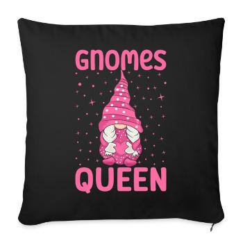 Nain de jardin Costume Gnomes Reine Gnome - Housse de coussin décorative 45 x 45 cm - noir - Devant