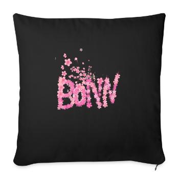 cherry blossom,flowers,blossom,flower - Sofa pillowcase 17,3'' x 17,3'' (45 x 45 cm) - black - Front