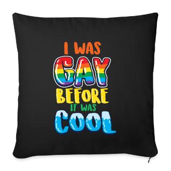 Gay Pride Gay Lesbienne LGBT LGBTQ cadeau - Housse de coussin décorative 45 x 45 cm - noir - Devant