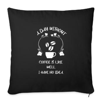 Café Espresso Café - Housse de coussin décorative 45 x 45 cm - noir - Devant