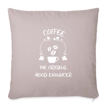 Kaffee Espresso Käffchen - Sofakissenbezug 45 x 45 cm - helles Taupe - Vorne