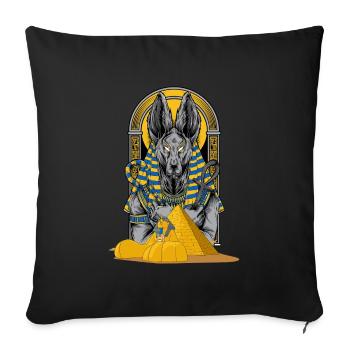 Égypte - Housse de coussin décorative 45 x 45 cm - noir - Devant