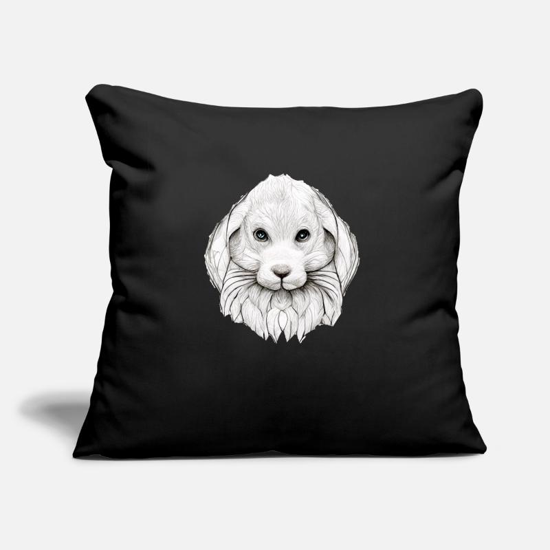 Rabbit in Comic Style Sofa pillowcase 17,3'' x 17,3'' (45 x 45 cm)