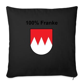 100% Franke - Sofakissenbezug 45 x 45 cm - Schwarz - Vorne