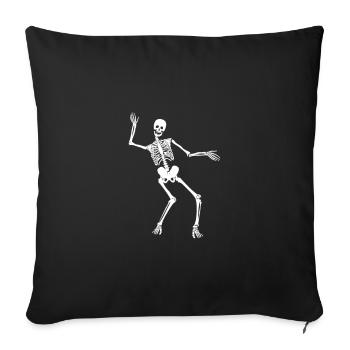 Danse squelette Halloween cadeau drôle - Housse de coussin décorative 45 x 45 cm - noir - Devant