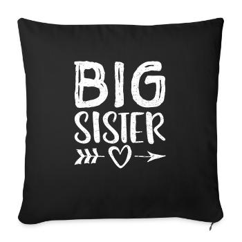 Big Sister - sister - Sofa pillowcase 17,3'' x 17,3'' (45 x 45 cm) - black - Front