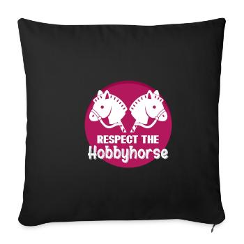 Hobby Cheval cheval de bataille Hobbyhorsing - Housse de coussin décorative 45 x 45 cm - noir - Devant