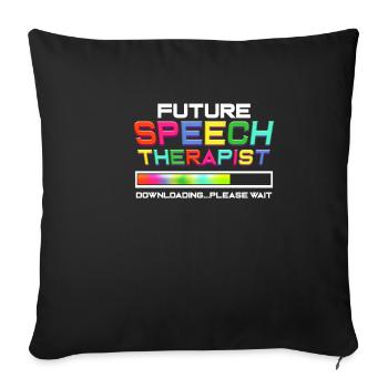 Speech therapist speech therapist - Sofa pillowcase 17,3'' x 17,3'' (45 x 45 cm) - black - Front