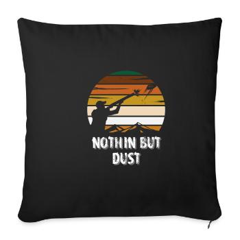 Clay Pigeon Shooting Litter Pigeon Shooting Clay Pigeons - Sofa pillowcase 17,3'' x 17,3'' (45 x 45 cm) - black - Front