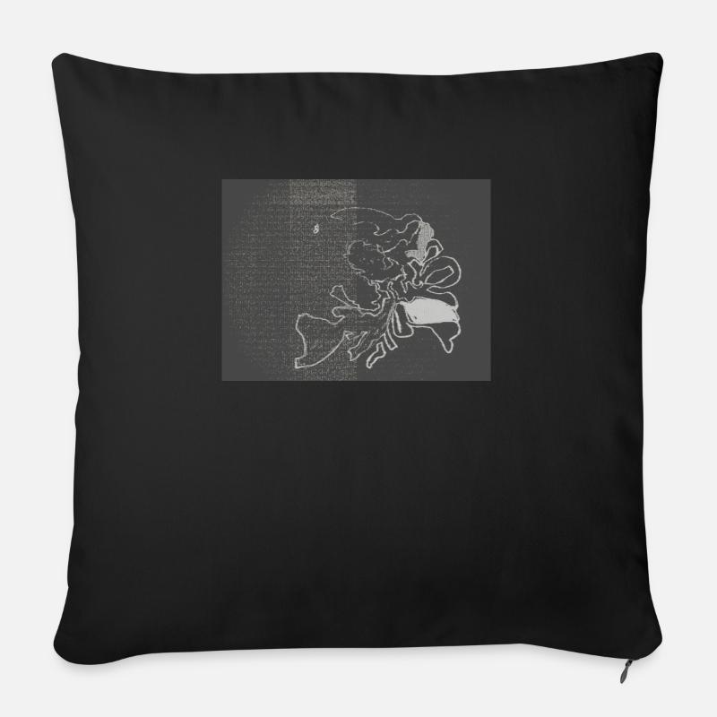 Teemay - Housse de coussin décorative 45 x 45 cm - noir