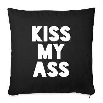 KISS MY ASS - Sofakissenbezug 45 x 45 cm - Schwarz - Vorne