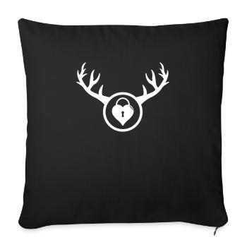 Cuckold - Der gehörnte Mann Geschenk Geburtstag - Sofakissenbezug 45 x 45 cm - Schwarz - Vorne