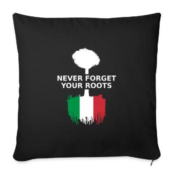 Italy Italy Italia Italian Roots born in made in - Sofa pillowcase 17,3'' x 17,3'' (45 x 45 cm) - black - Front