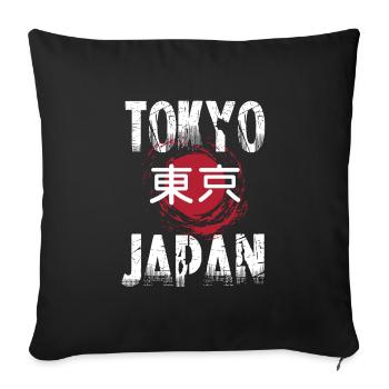 Tokyo, Japan - Sofakissenbezug 45 x 45 cm - Schwarz - Vorne