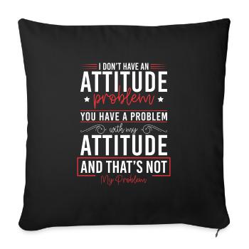 Solution Pas mon problème Le moindre mal - Housse de coussin décorative 45 x 45 cm - noir - Devant