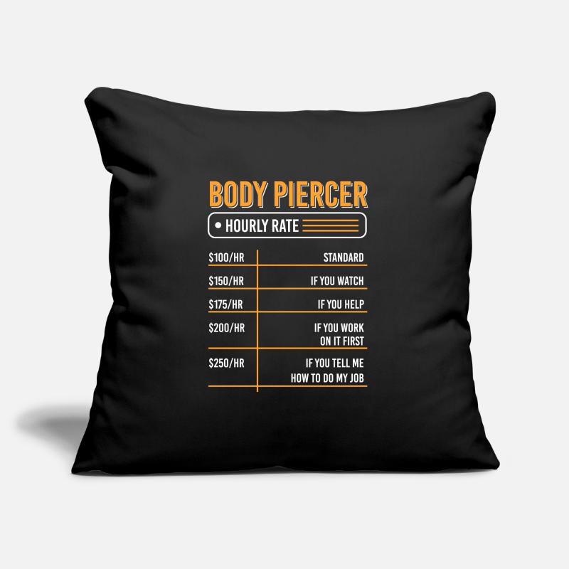 Profession Piercing Piercing Studio Sofa pillowcase 17,3'' x 17,3'' (45 x 45 cm)