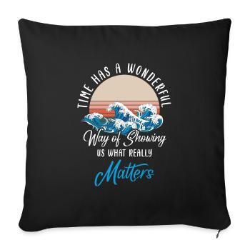 Time Friendship Art - Sofa pillowcase 17,3'' x 17,3'' (45 x 45 cm) - black - Front