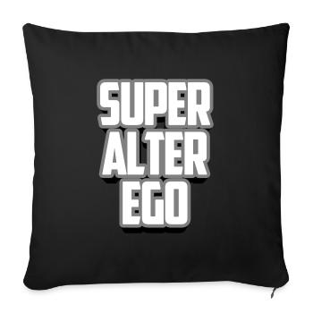Super Alter Ego | Farben änderbar - Sofakissenbezug 45 x 45 cm - Schwarz - Vorne